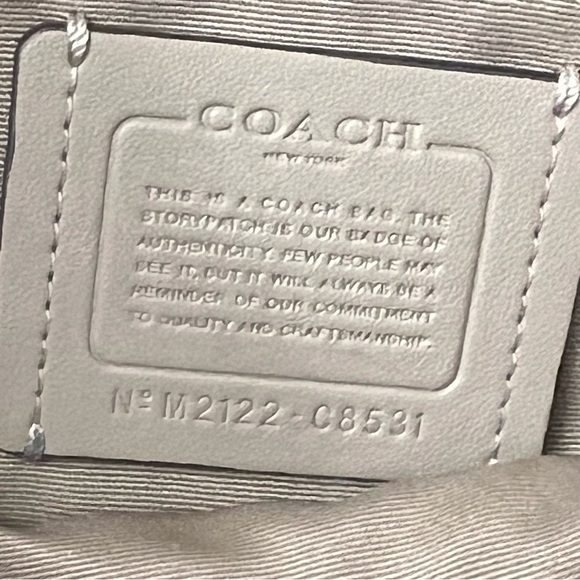 Coach Beige Signature Tote Bag with long strap - Picture 8 of 13